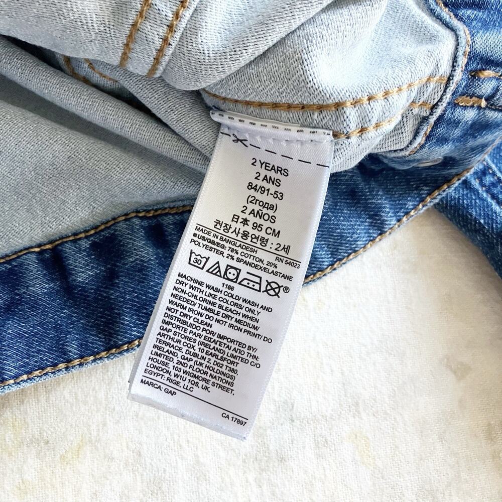 Gap for Good 2 2T Denim Jacket Blue Jean Medium Wash Unisex Gender Neutral - Picture 6 of 6